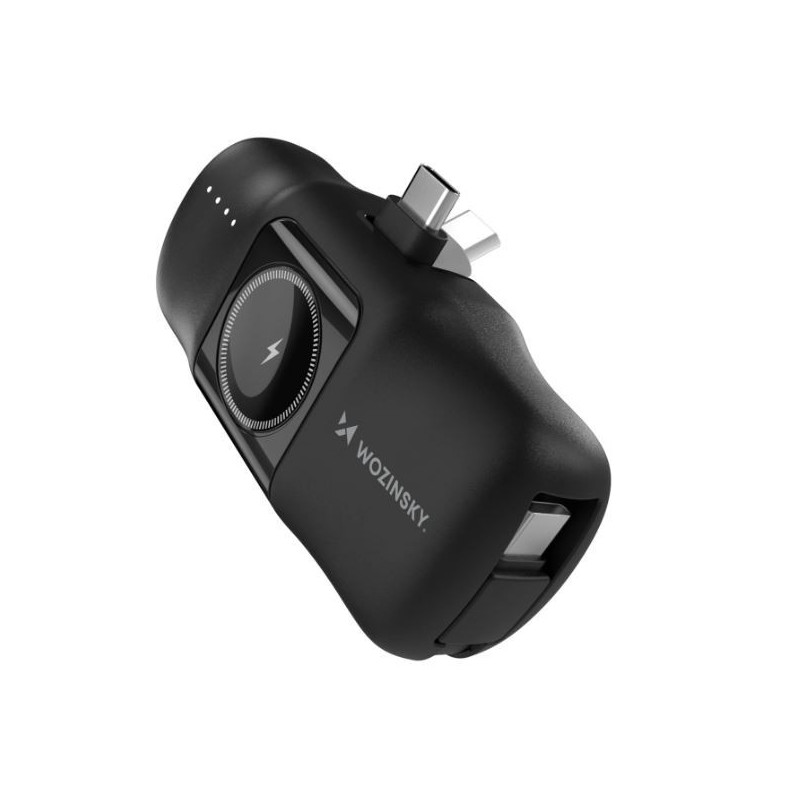Išorinė baterija POWER BANK Wozinsky (WF16-YCS) USB-C + Apple Watch Charger 5000mAh (20W) juoda