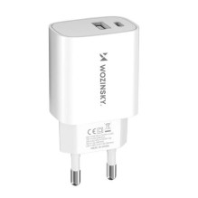 Įkroviklis Wozinsky (WGWCW) (1xUSB-C 1xUSB 3A 20W) baltas