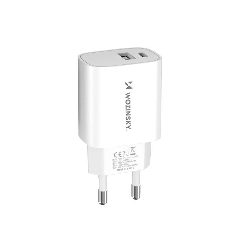 Įkroviklis Wozinsky (WGWCW) (1xUSB-C 1xUSB 3A 20W) baltas
