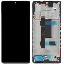 Ekranas Xiaomi Redmi Note 12 Pro 5G / Poco X5 Pro 5G su lietimui jautriu stikliuku ir rėmeliu Black ORG