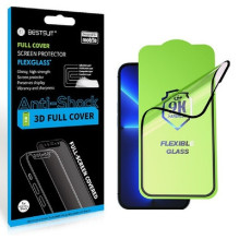 Screen protection glass Bestsuit Flexible Hybrid Glass 5D Samsung A165 A16 4G / A166 A16 5G case-friendly black