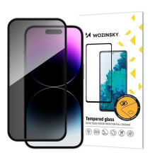 LCD apsauginis stikliukas "Wozinsky Privacy 5D Full Glue" Apple iPhone 16 Plus pritaikytas dėklui Anti Spy