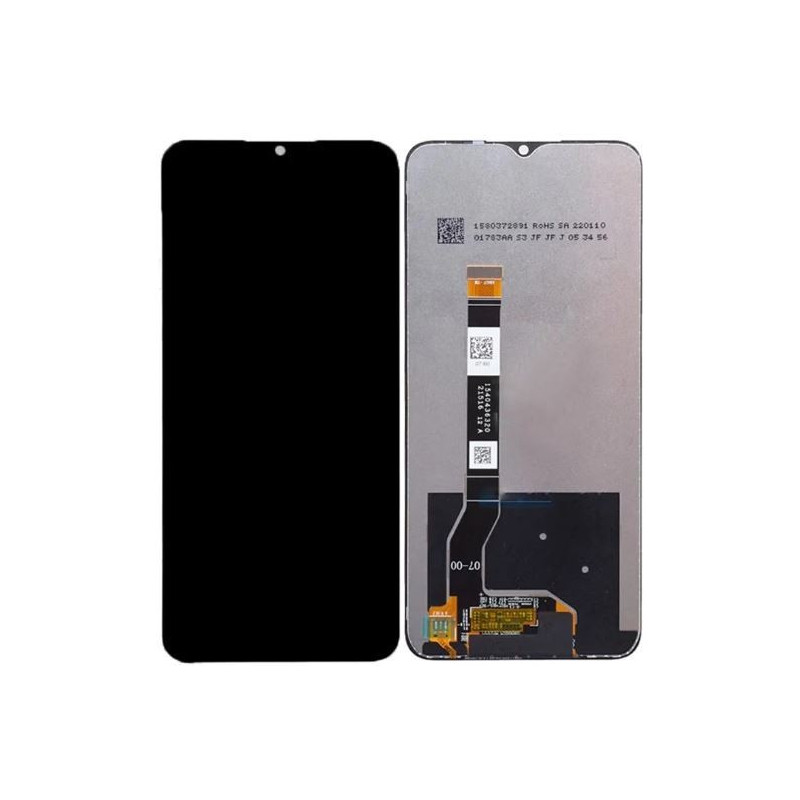 Ekranas Realme Narzo 50 5G / V23 4G / Oppo A97 5G su lietimui jautriu stikliuku Black ORG