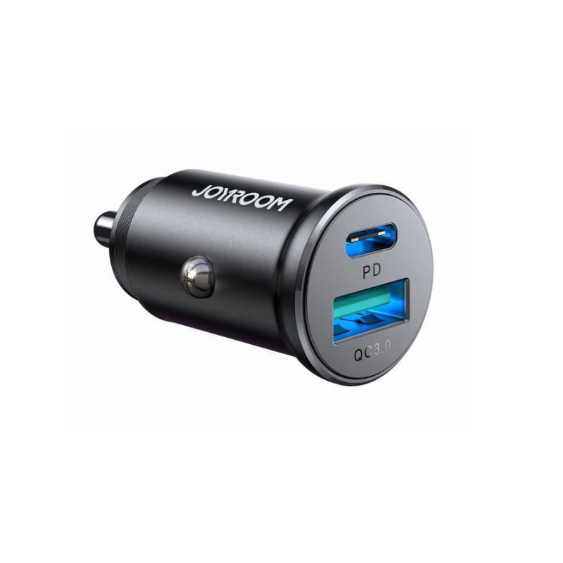 Įkroviklis automobilinis JOYROOM (JR-CCN05) (1xUSB-C 1xUSB 30W) juodas