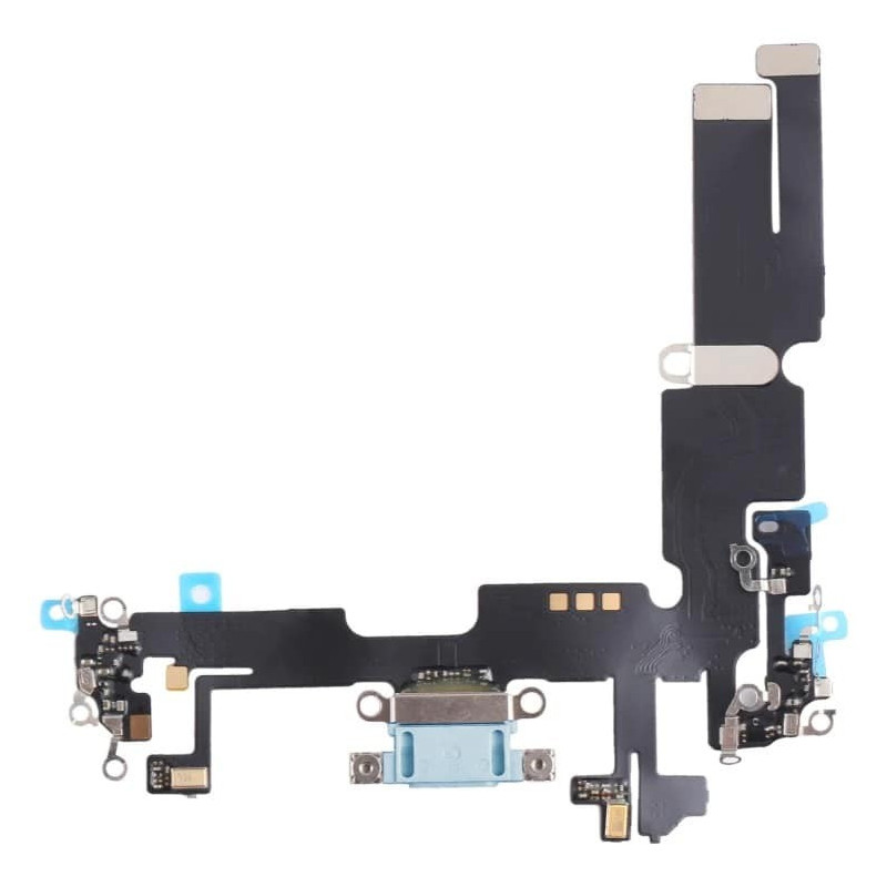 Lanksčioji jungtis skirta iPhone 14 Plus įkrovimo kontaktų, su mikrofonu Blue ORG
