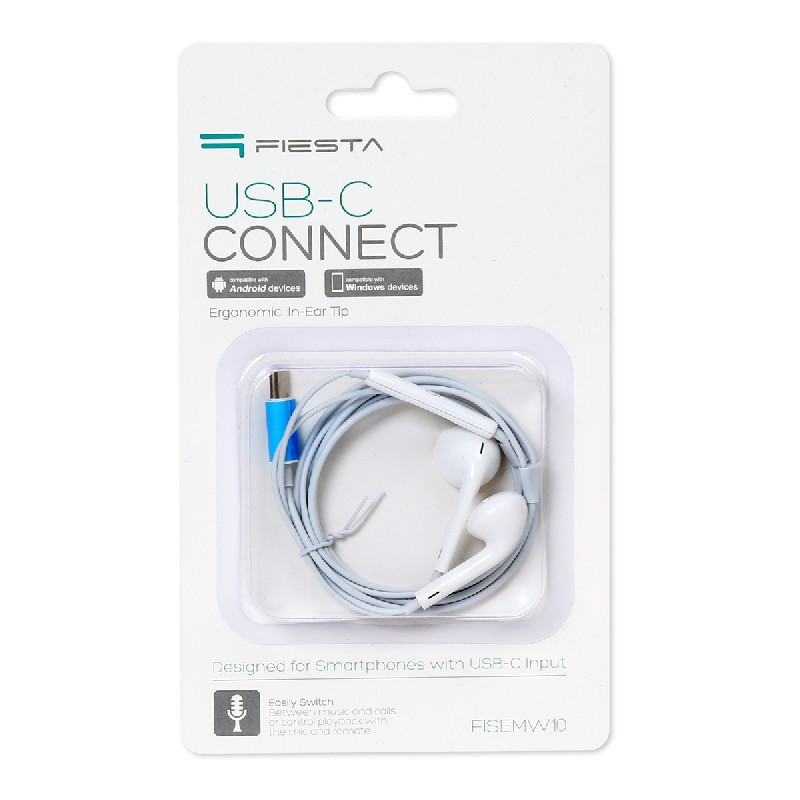 Handsfree Fiesta FISEMW10 Type-C white