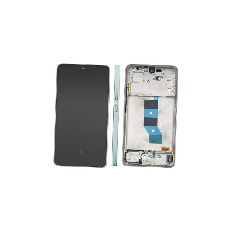 Ekranas Xiaomi Redmi Note 14 5G su lietimui jautriu stikliuku ir rėmeliu Coral Green originalus (service pack)