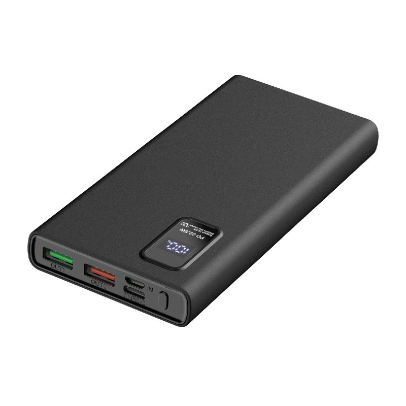 Išorinė baterija POWER BANK PLATINET LED 10000mAh (2xUSB 1xType-C QC3.0 22,5W) juoda