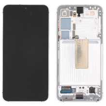 Ekranas Samsung S911 S23 5G su lietimui jautriu stikliuku ir rėmeliu Lime originalus (service pack)