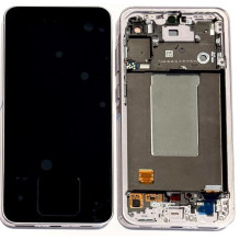 LCD screen Samsung A566 A56 5G with touch screen and frame Awesome Graphite original (assembled service pack)