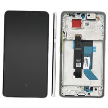 Ekranas Xiaomi Poco X7 5G su lietimui jautriu stikliuku ir rėmeliu Silver originalus (service pack)