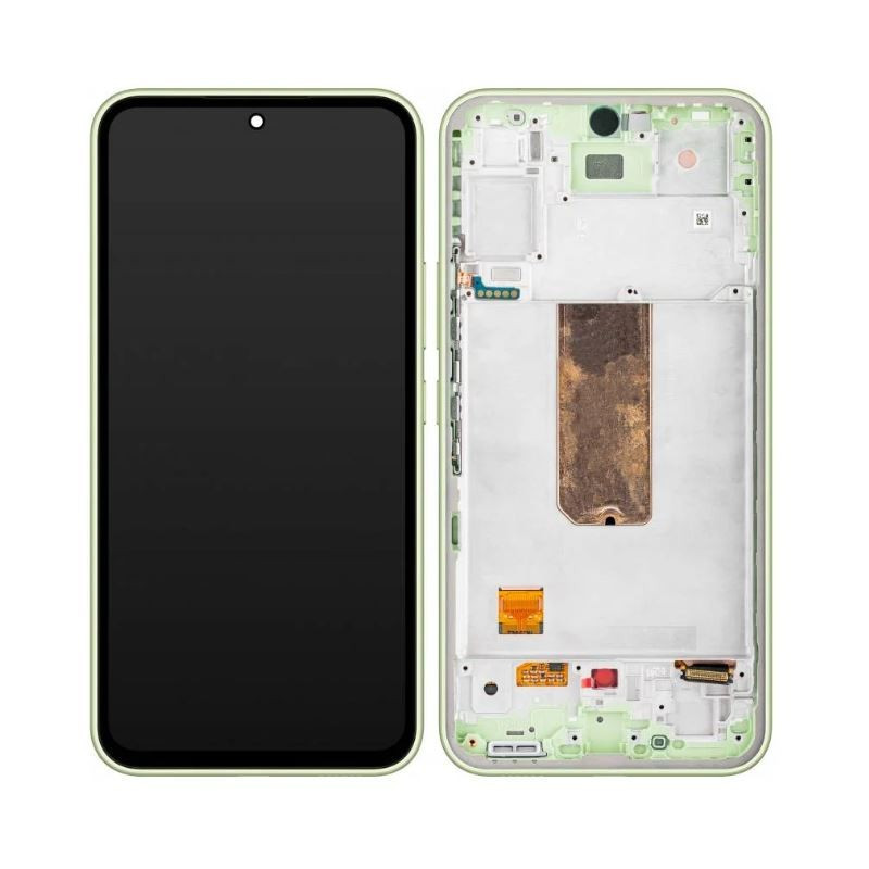LCD screen Samsung A546 A54 5G 2023 with touch screen and frame Lime original (service pack)