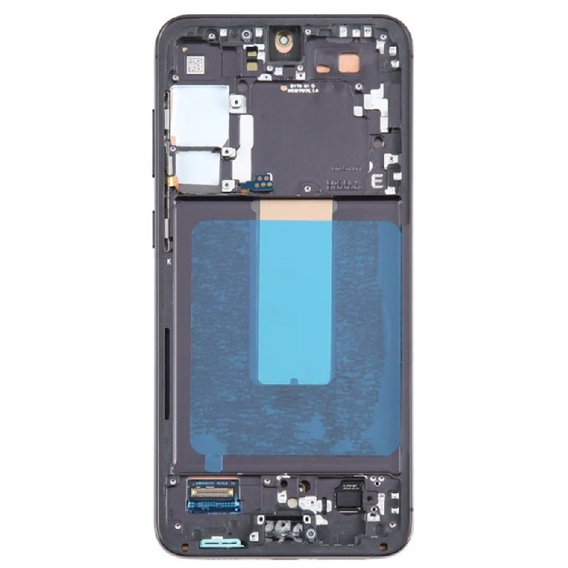 Ekranas Samsung S916 S23+ 5G su lietimui jautriu stikliuku ir rėmeliu Phantom Black OLED (real size)