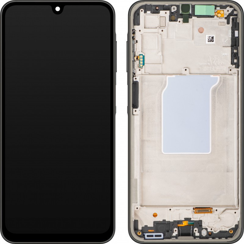 LCD screen Samsung A266 A26 5G with touch screen and frame Black OLED (real size)
