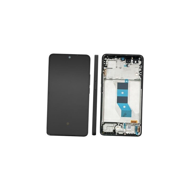 Ekranas Xiaomi Redmi Note 14 5G su lietimui jautriu stikliuku ir rėmeliu Black OLED