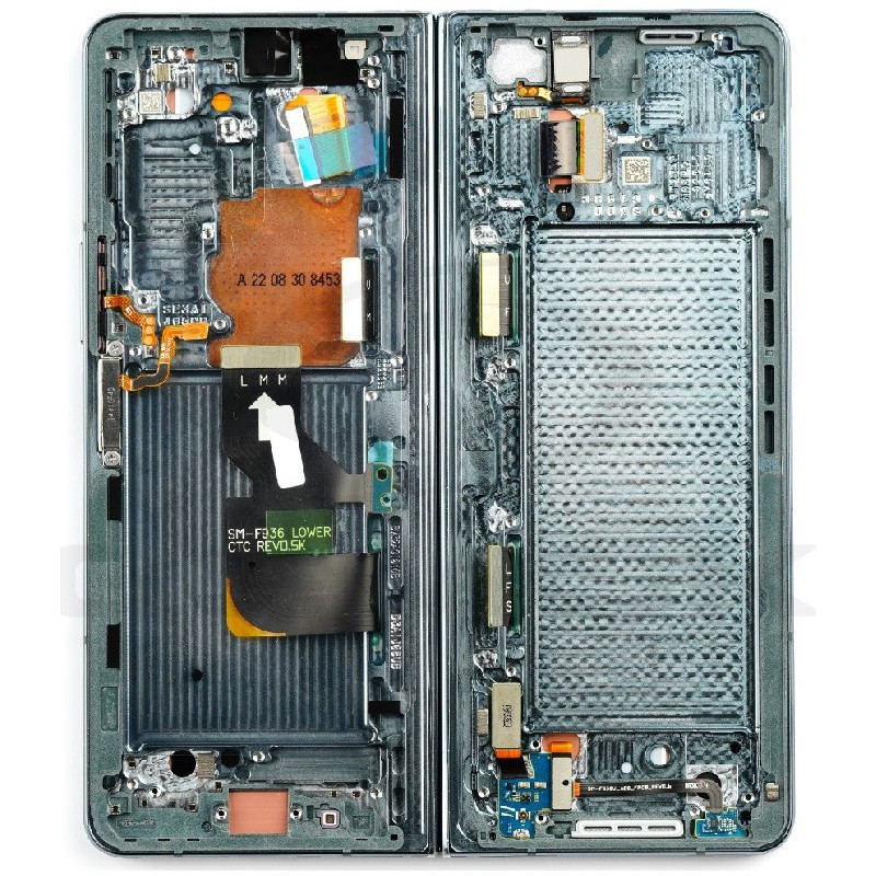 Middle housing Samsung F936 Z Fold4 5G Graygreen originalus (used Grade B)