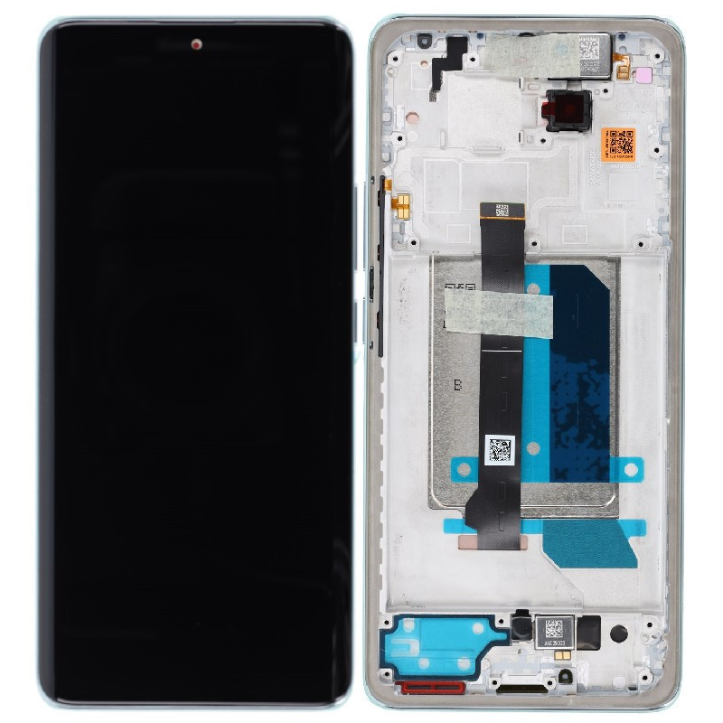 Ekranas Xiaomi Redmi Note 14 Pro+ 5G su lietimui jautriu stikliuku ir rėmeliu Frost Blue originalus (service pack)