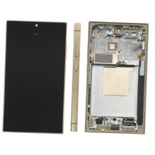 LCD screen Samsung S928 S24 Ultra with touch screen and frame Titanium Yellow original (used Grade B)