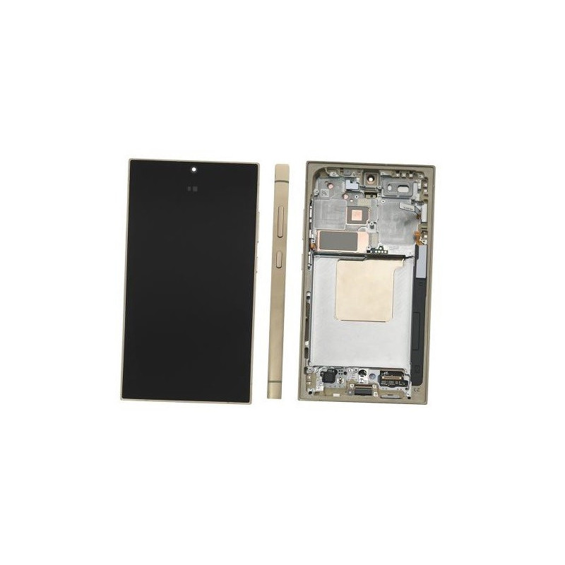 LCD screen Samsung S928 S24 Ultra with touch screen and frame Titanium Yellow original (used Grade B)