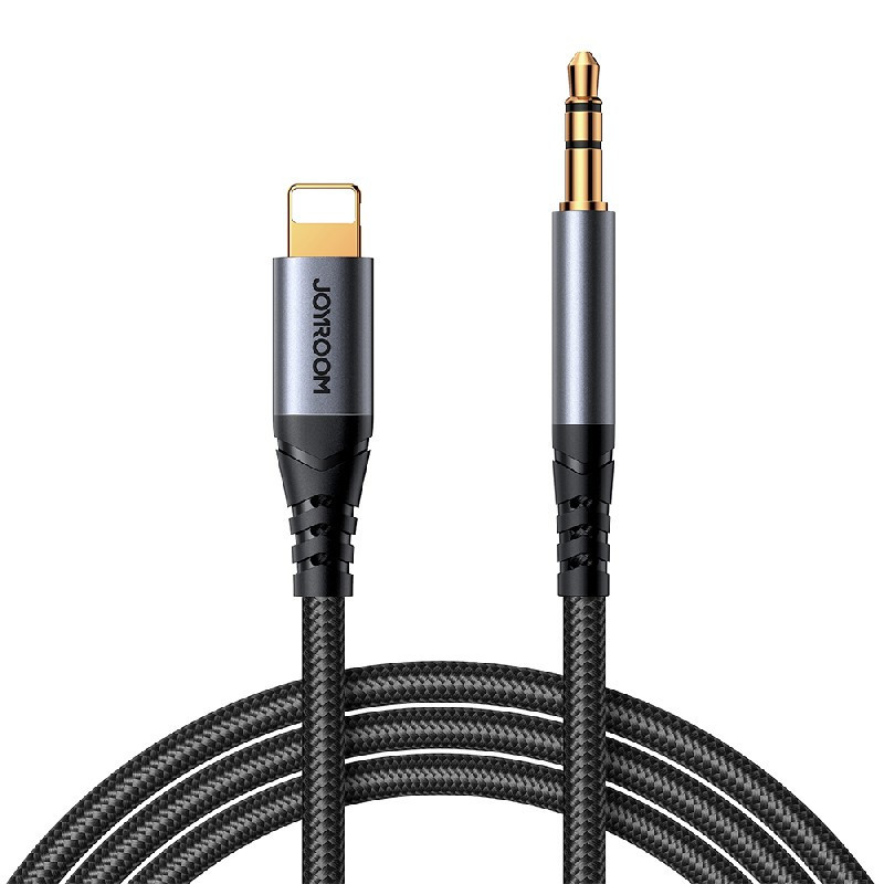 Audio adapteris JOYROOM (SY-A06) lightning į 3,5mm(p) juodas 1.2m