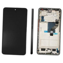 Ekranas Xiaomi 12 Lite 5G su lietimui jautriu stikliuku ir rėmeliu Black originalus (service pack)