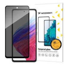 LCD apsauginis stikliukas "Wozinsky Privacy 5D Full Glue" Samsung A536 A53 5G pritaikytas dėklui Anti Spy