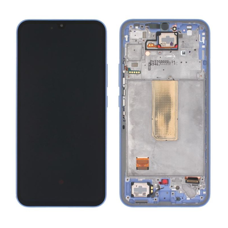 LCD screen Samsung A346 A34 5G 2023 with touch screen and frame Violet original (service pack)
