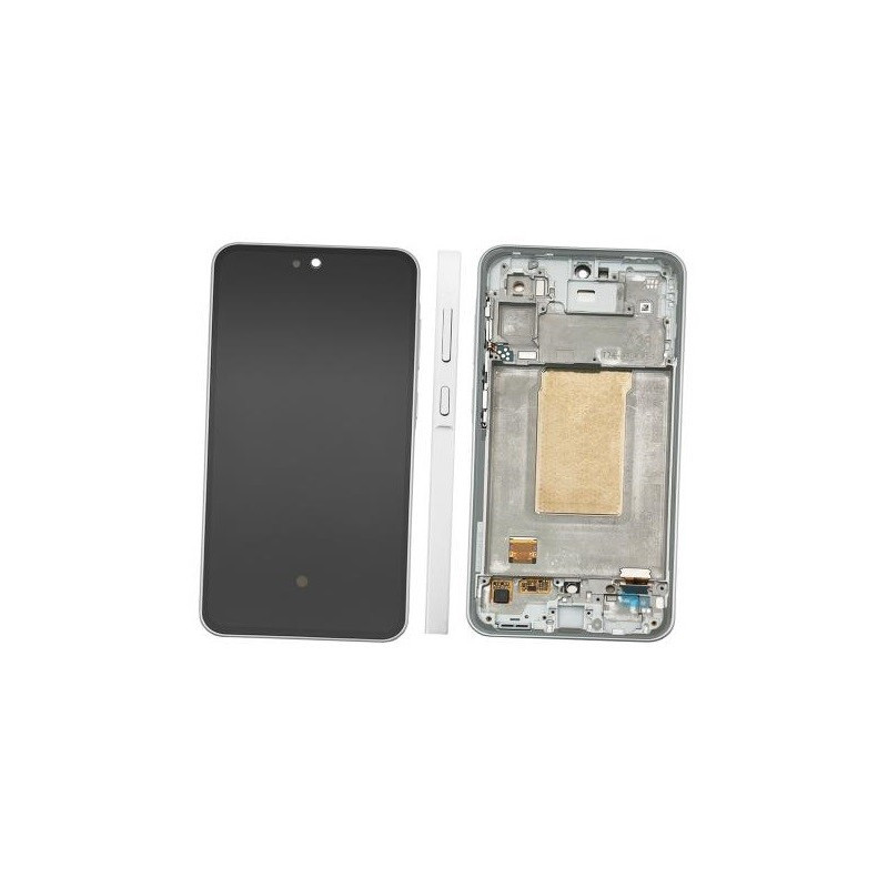 LCD screen Samsung A366 A36 5G with touch screen and frame Awesome White original (assembled service pack)