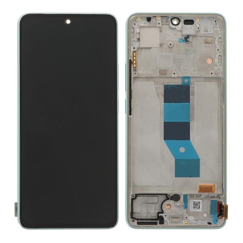 LCD screen Xiaomi Poco M7 Pro 5G with touch screen with frame Green original (service pack)
