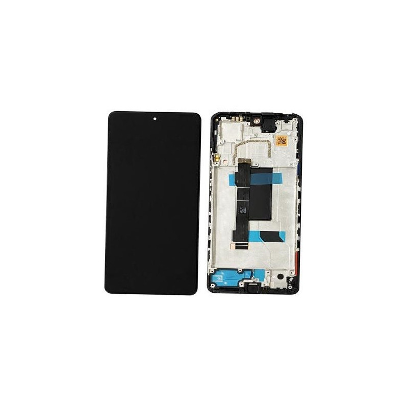 Ekranas Xiaomi Redmi Note 12 Pro 5G / Poco X5 Pro 5G su lietimui jautriu stikliuku ir rėmeliu Midnight Black originalus 