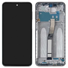 Ekranas Xiaomi Redmi Note 9 Pro / Note 9S su lietimui jautriu stikliuku ir rėmeliu Grey originalus (used Grade A)