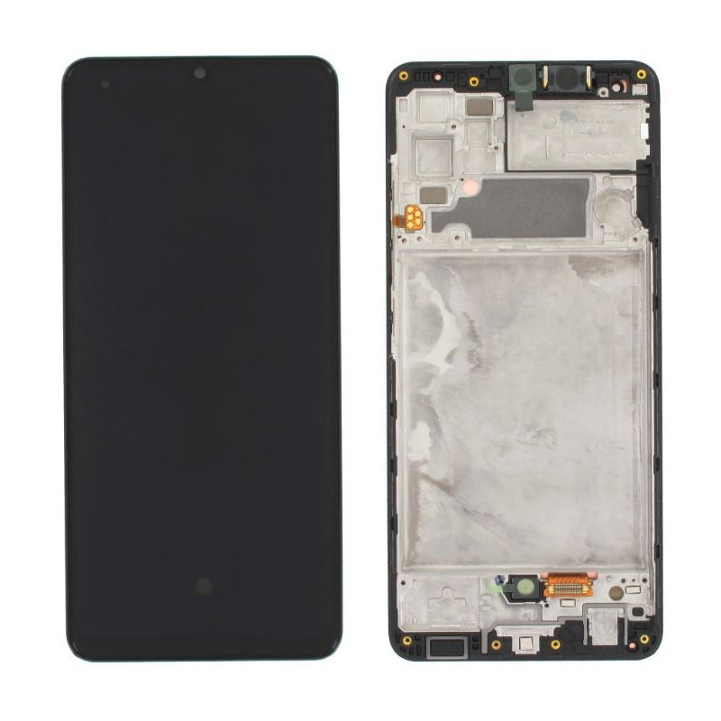 LCD screen Samsung A325 A32 4G 2021 with touch screen with frame Black original (service pack)