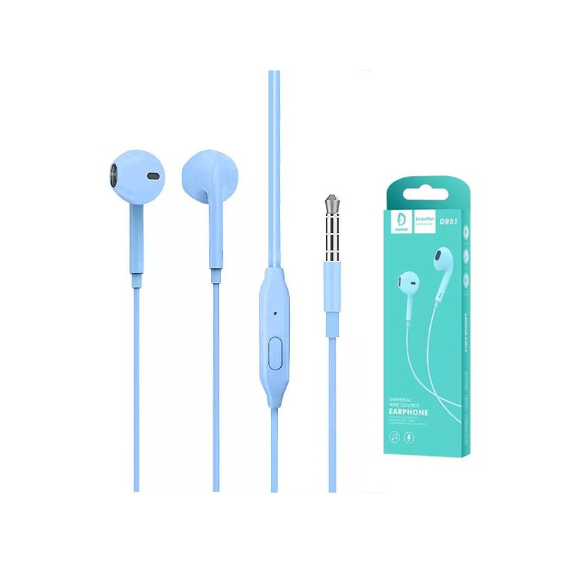 Handsfree Denmen (DR01B) 3,5mm blue