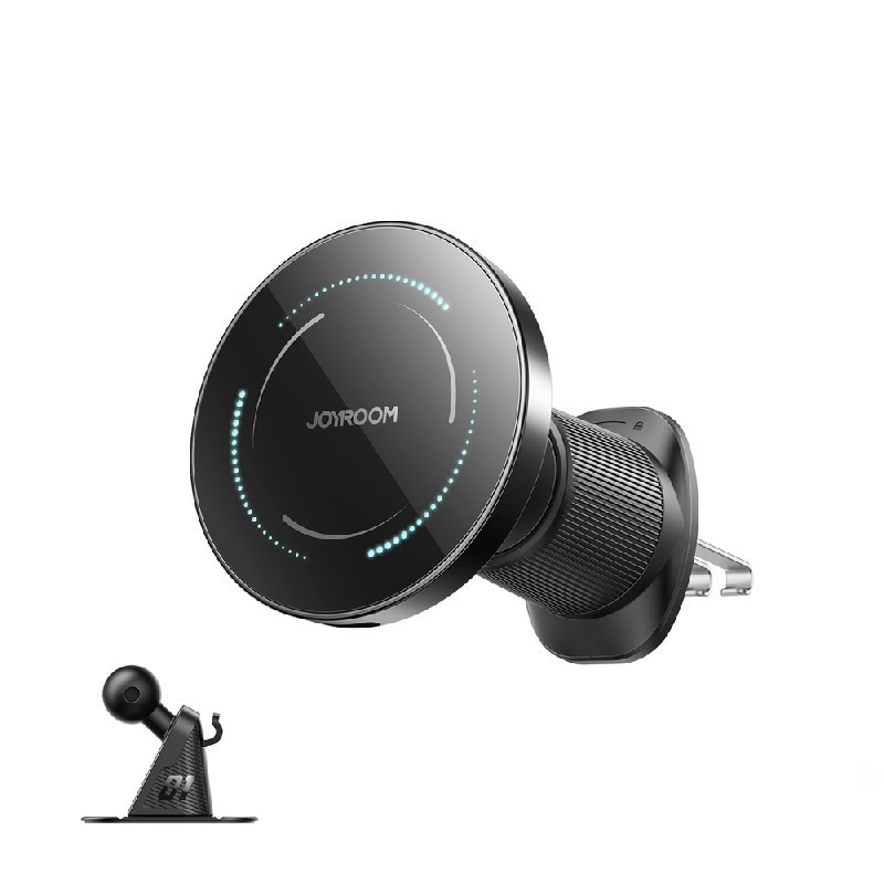 Belaidis automobilinis įkroviklis-laikiklis JOYROOM (JR-ZS502) Magnetic (MagSafe 15W) tvirtinamas ant ventiliacijos grot