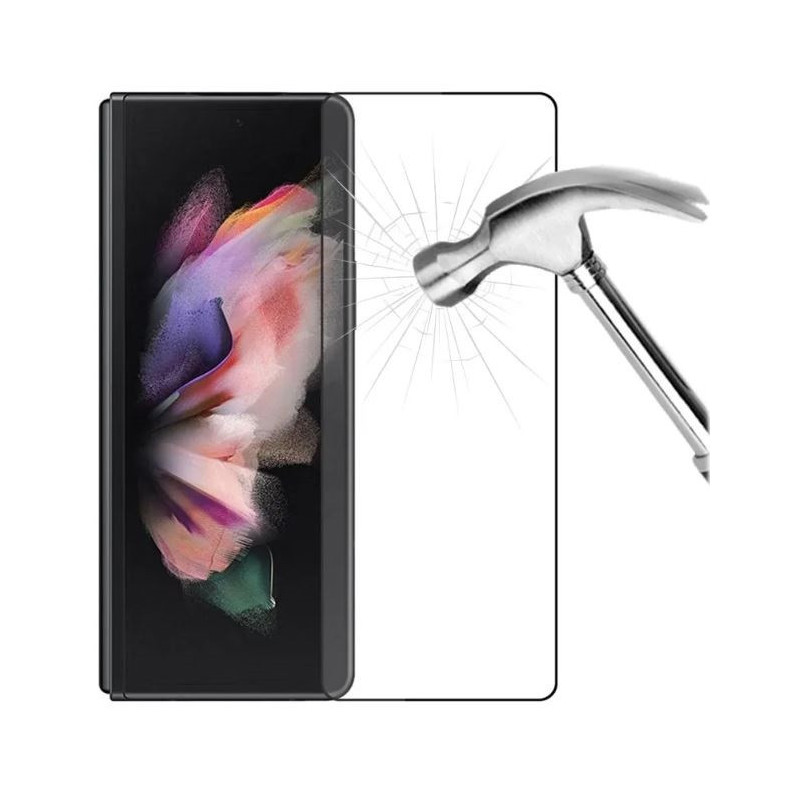 LCD apsauginis stikliukas "5D Full Glue" Samsung F936 Z Fold4 Outer juodas be įpakavimo