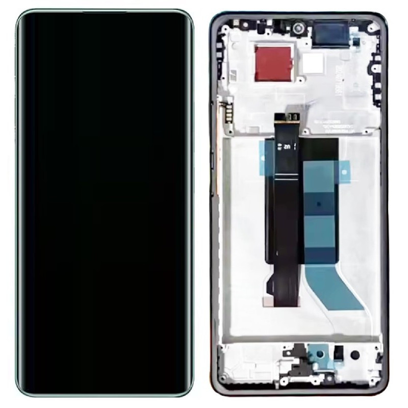 LCD screen Xiaomi Redmi Note 14 Pro 5G with touch screen with frame Midnight Black original (service pack)