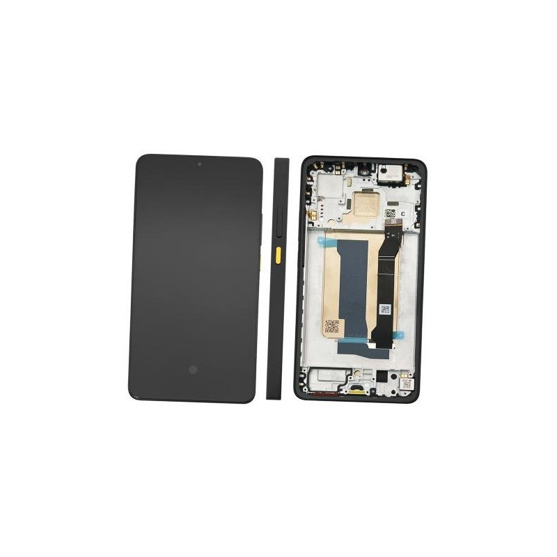 LCD screen Xiaomi Poco X7 Pro 5G with touch screen with frame Yellow original (service pack)
