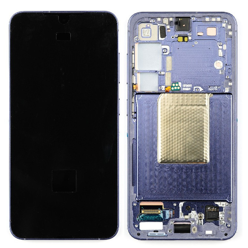 LCD screen Samsung S921 S24 with touch screen and frame Cobalt Violet original (assembled service pack)