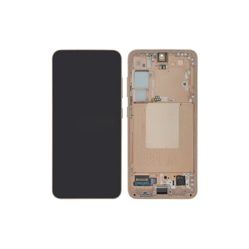 LCD screen Samsung S921 S24 with touch screen and frame Amber Yellow original (used Grade B)