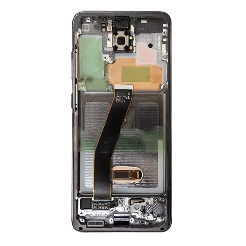 Ekranas Samsung G981F / G980F S20 su lietimui jautriu stikliuku ir rėmeliu Cosmic Grey originalus (used Grade B)