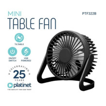 PLATINET TABLE FAN (15cm x 15cm x 12cm) black