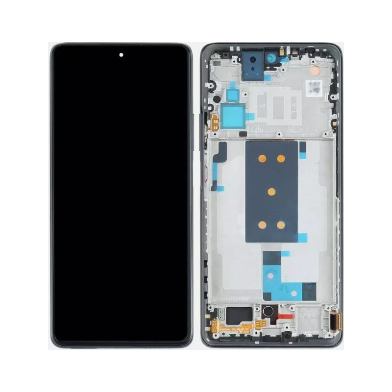 LCD screen Xiaomi 11T 5G with touch screen with frame Meteorite Grey original (service pack)