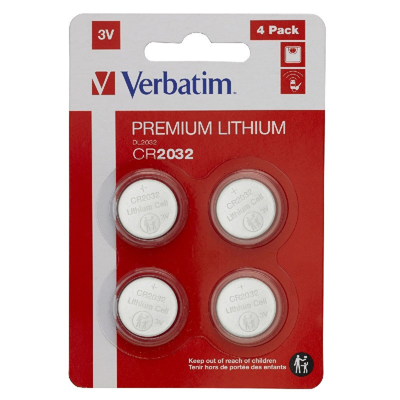 Lithium batteries Verbatim 3V CR2032 (4pcs)