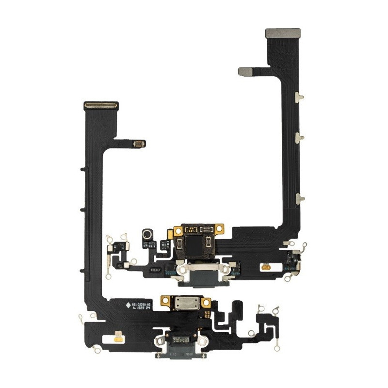 Lanksčioji jungtis skirta iPhone 11 Pro Max įkrovimo kontaktų, su mikrofonu Space Grey originali (used Grade A)