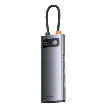 4in1 šakotuvas „Baseus Metal Gleam“ serija, USB-C į 4x USB 3.0