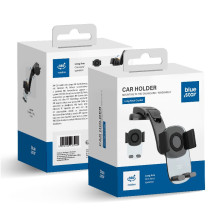 Automobilinis universalus telefono laikiklis Blue Star (Long Neck Crystal) juodas