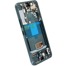 LCD screen Samsung S901 S22 5G with touch screen and frame Green original (used Grade A, without buttons)