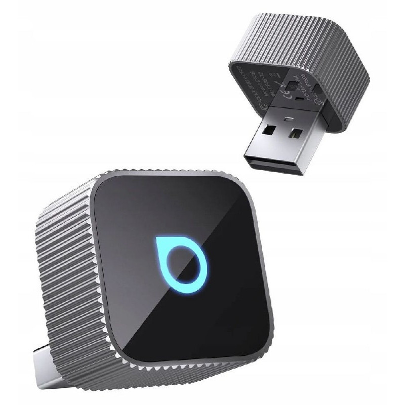 Audio adapteris Car OTTOCAST Mini Cube T2 (CarPlay Android auto) sidabrinis