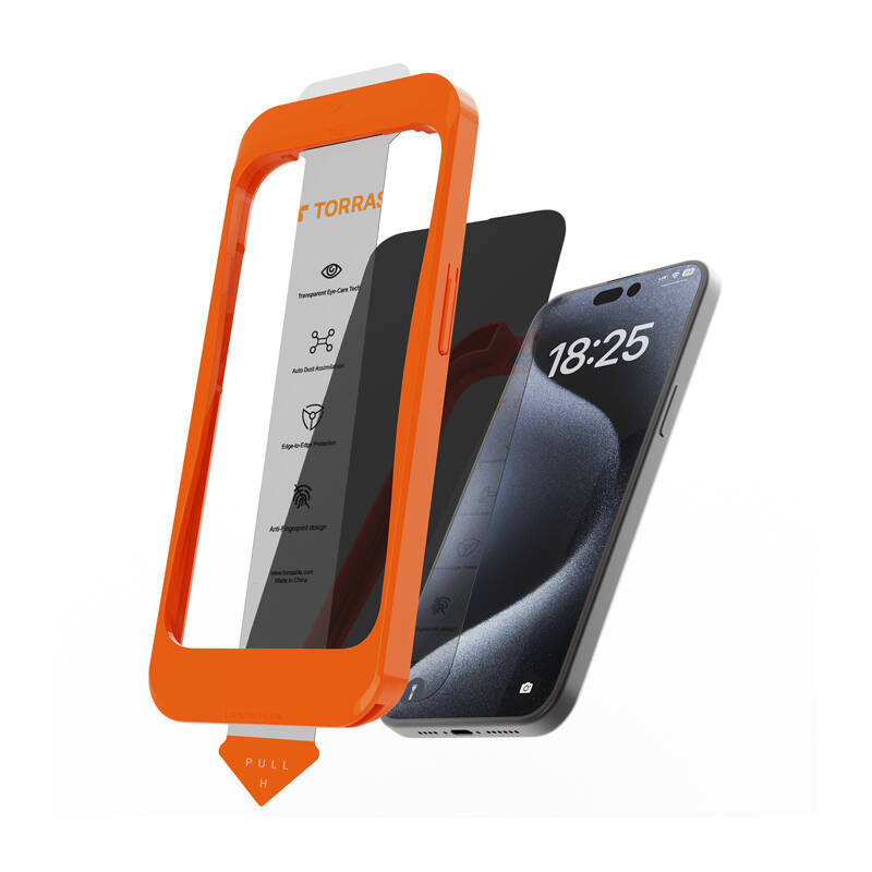 „Torras Install Master“ grūdintas stiklas, skirtas „iPhone 16 Plus“