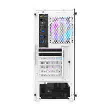 „Darkflash DK351“ kompiuterio korpusas (baltas) + 4 RGB ventiliatoriai